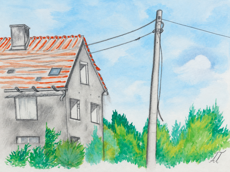 The old Factory, 2020, watercolor