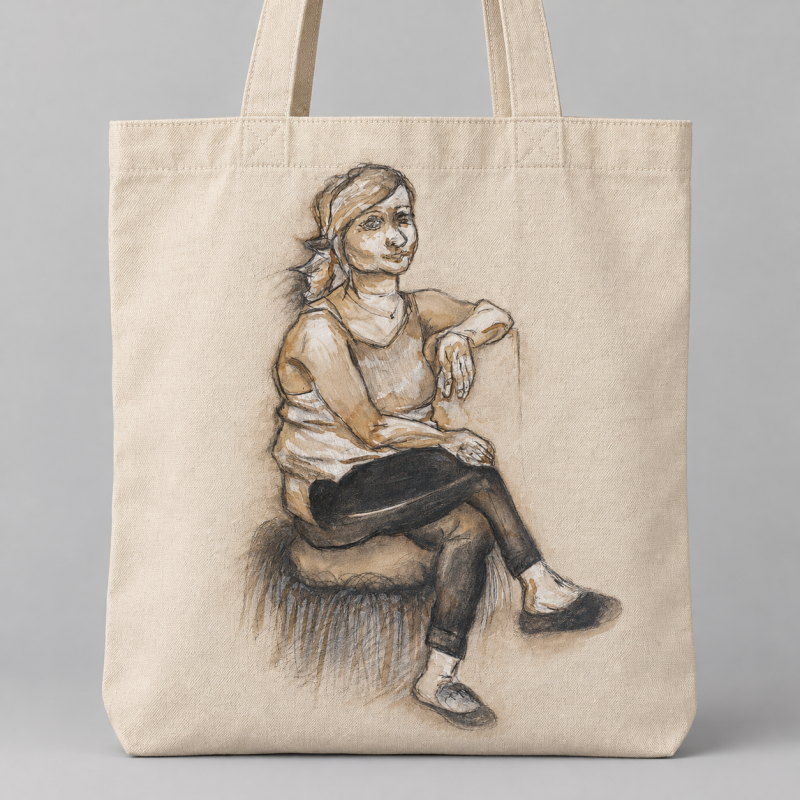 A moment of respite, Canvas Tote Bag – A Moment of Respite

- Occasion: Birthday, Christmas, Mother's Day, International Women's Day, anniversary, thank-you gift, or a gift for any occasion.
- Age Group: Adults of all ages, recommended 18+.
- Gender: Women, unisex.
- Purpose: Everyday use, shopping, work, university, and leisure activities.
- Ideal For: Art lovers and those who appreciate unique fashion accessories, original artistic designs, and practical gifts.
- Style: Artistic, minimalist, vintage, casual.
- Season: All seasons.
- Gift Type: An artistic and practical gift featuring an original artwork.