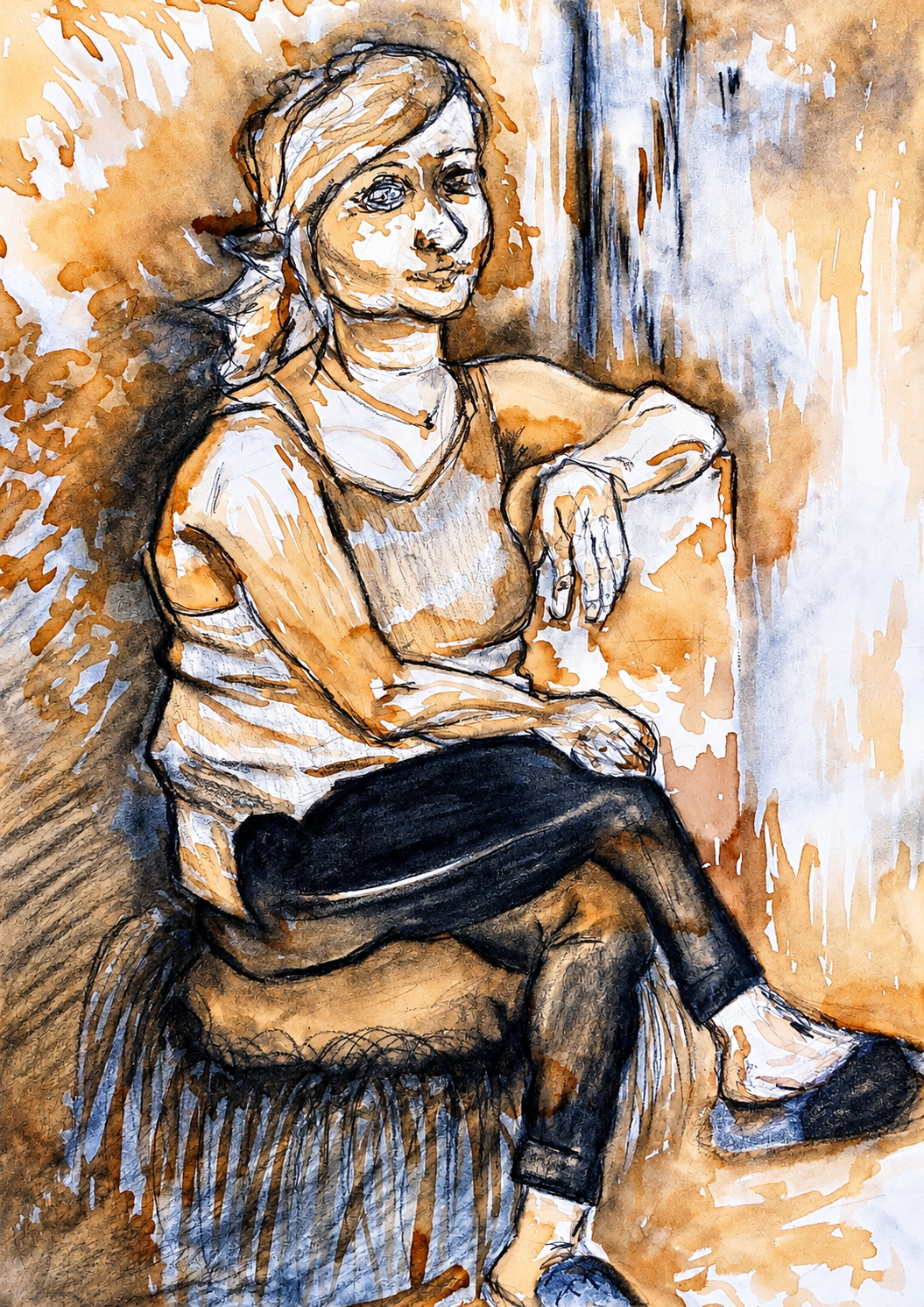 A moment of respite, 2020, Graphite pencil