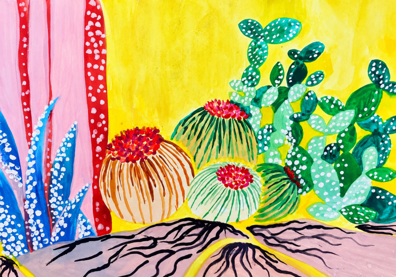 Desert Harmony, 2022, tempera