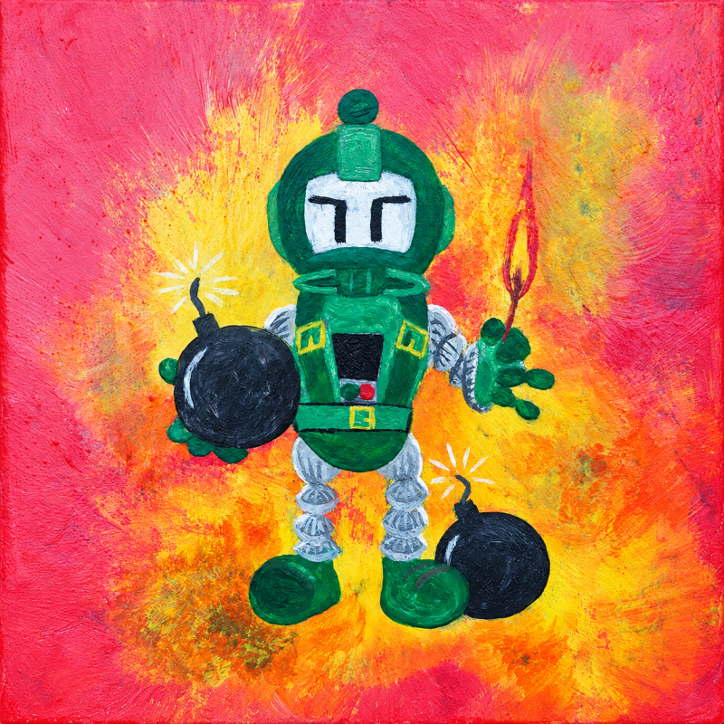 Born in Flames, 2019, acrylic on canvas